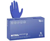 Nitrilové rukavice s hydratací Espeon Nitril Moistcare 3 - 100 ks, tmavě modré, velikost S (100188) + dárek zdarma