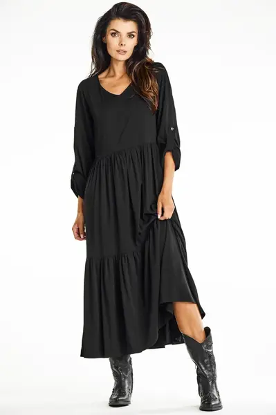 Awama Woman's Dress A669 Black