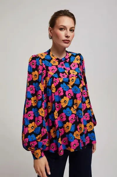 Marisse Black Floral Shirt