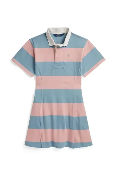 Polo Ralph Lauren rozšířené šaty bavlněné