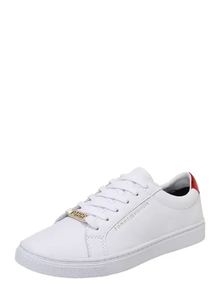 TOMMY HILFIGER Nízke tenisky 'Essential'  zlatá / červená / biela