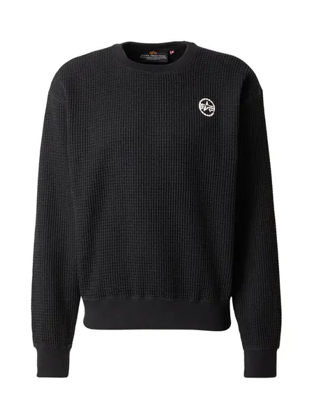 ALPHA INDUSTRIES Mikina 'Studio'  čierna / biela