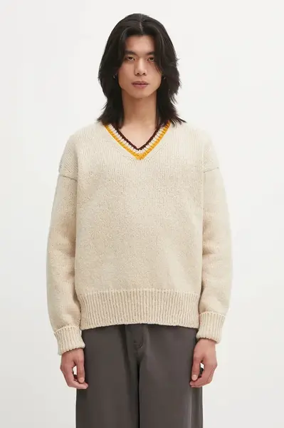 Vlněný svetr Visvim COLLEGE V-NECK