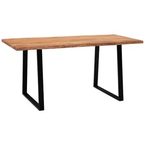 MID.YOU PSACÍ STŮL, černá, barvy akácie, 180/90/76 cm