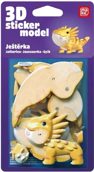 3D Sticker Model Ještěrky Ještěrka - MAKE