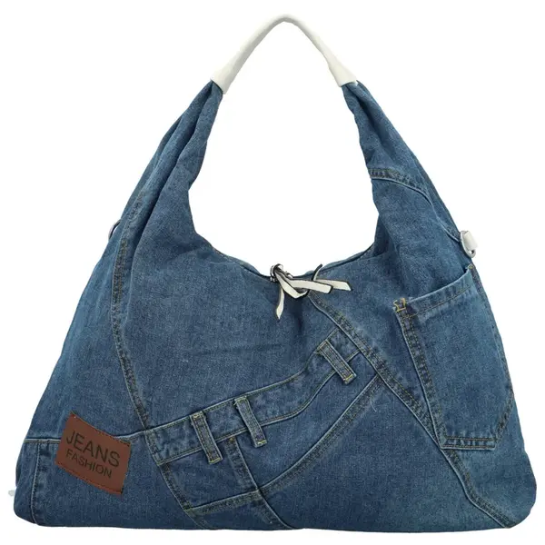 Dámská kabelka na rameno tmavá/krémová - MaxFly Sabine