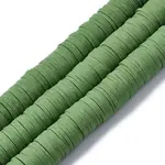 Flat Round Handmade Polymer Clay Beads