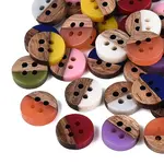 Opaque Resin & Walnut Wood Buttons