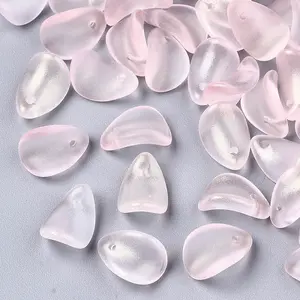 Transparent Spray Painted Glass Charms