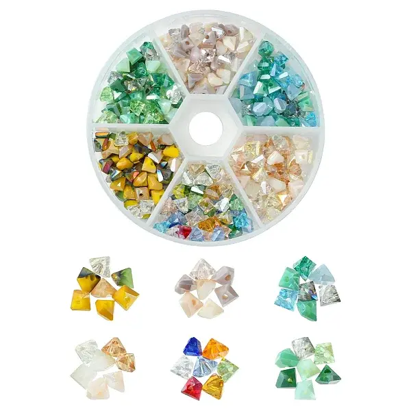 6 Colors Electroplate Glass Beads