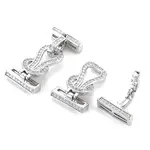 Brass Micro Pave Clear Cubic Zirconia Fold Over Clasps