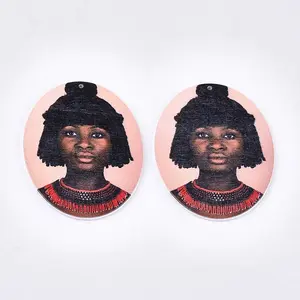 Printed Wooden Big Pendants