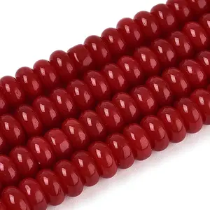 Opaque Spray Painted Glass Beads