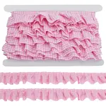10 Yards Polyester Ruffled Pleated Tartan Lace Ribbon