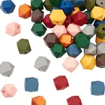 Painted Natural Wooden Beads