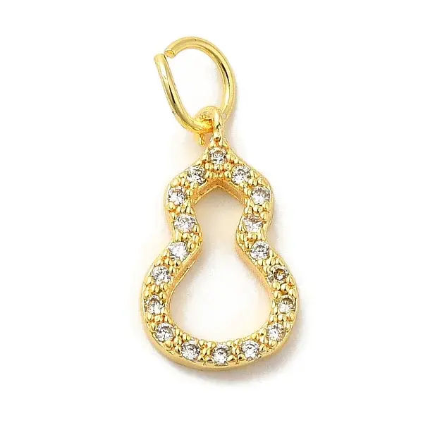 Brass Micro Pave Cubic Zirconia Charms