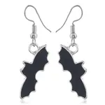Halloween Theme Alloy Enamel Black Dangle Earrings