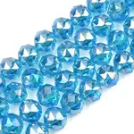 Transparent Electroplate Glass Beads Strands