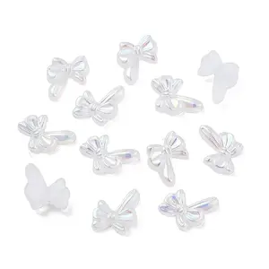 Bowknot Rainbow Iridescent Plating Acrylic Cabochons
