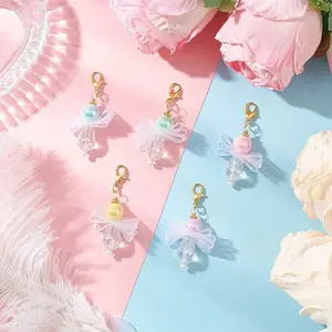 5Pcs Angel Glass & Acrylic Pendant Decorations