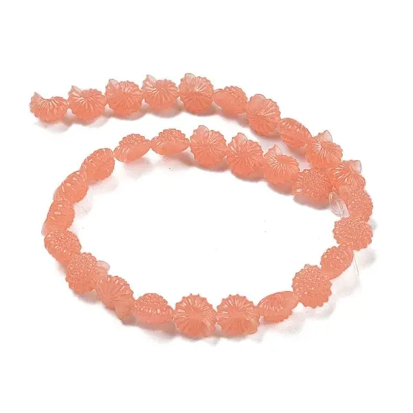Synthetic Coral Carved Beads Strands