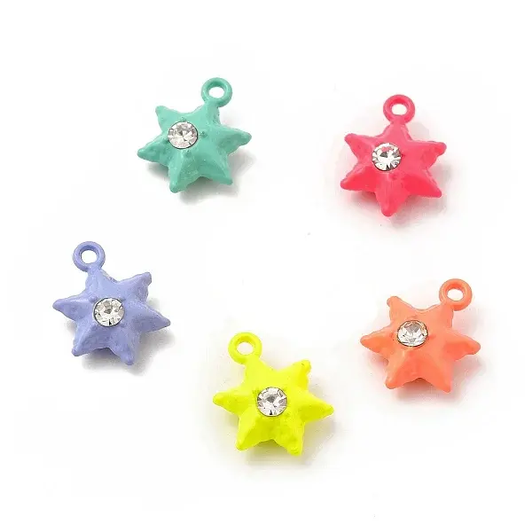 Spray Painted Alloy Pendants