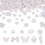 100G Rainbow Iridescent Plating Acrylic Beads