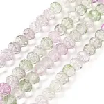 Transparent Crackle Glass Beads Strands