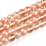 Baking Paint Transparent Glass Beads Strands