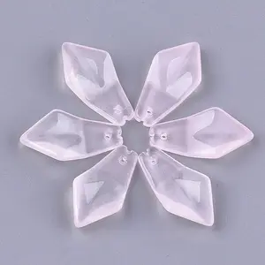 Transparent Spray Painted Glass Pendants