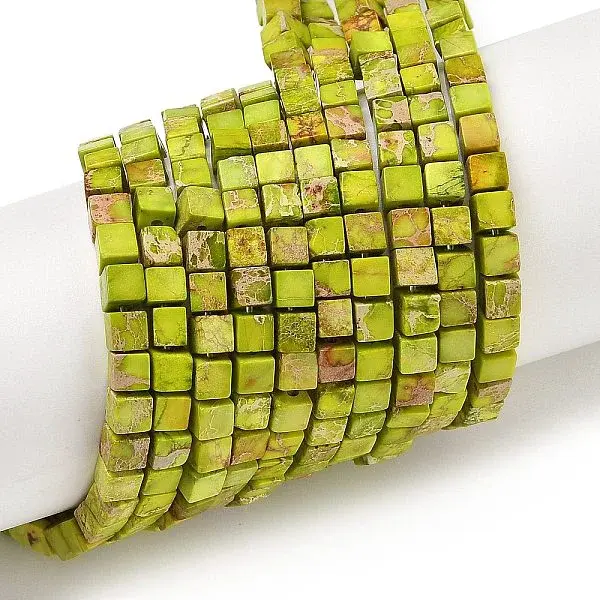 Dyed Synthetic Imperial Jasper Beads Strands