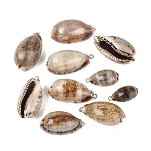 Electroplate Natural Shell Pendants