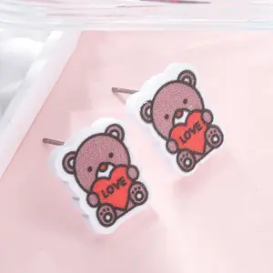 Wood Stud Earrings