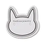 100Pcs Cat Head Shape Paper Jewelry Earring Display Cards