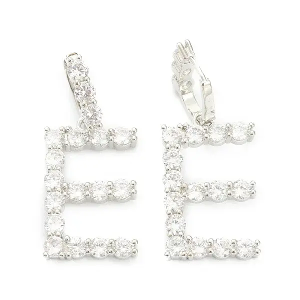 Brass Micro Pave Clear Cubic Zirconia Pendants