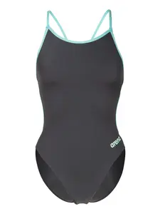 ARENA Jednodielne plavky 'LACE BACK SOLID'  sivá