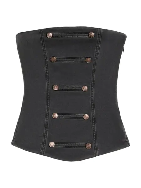 Bershka Top  tmavosivá
