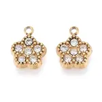304 Stainless Steel Micro Pave Cubic Zirconia Charms