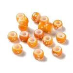 Spray Painted ABS Plastic European Beads