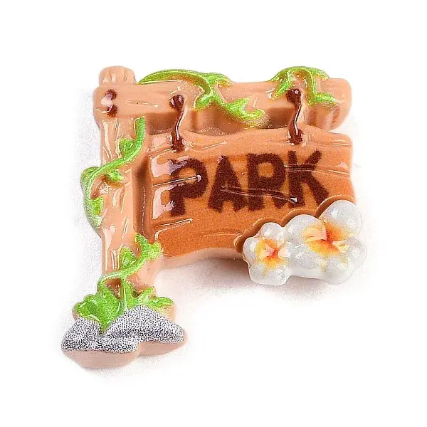 Park Theme Cartoon Resin Cabochons