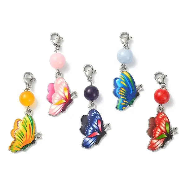 Butterfly Alloy Enamel Pendant Decorations