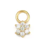 925 Sterling Silver Micro Pave Clear Cubic Zirconia Charms