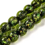 Handmade Dichroic Foil Glass Beads Strands