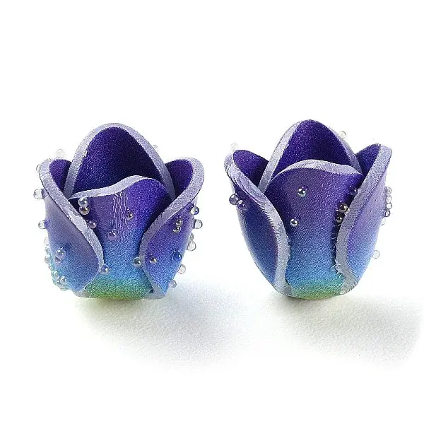 4-Petal Opaque Acrylic Bead Caps