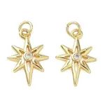 Brass Micro Pave Clear Cubic Zirconia Pendants