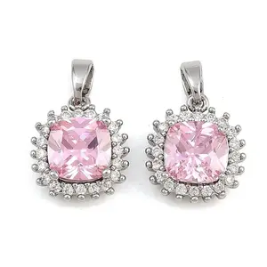 Brass Micro Pave Cubic Zirconia Charms