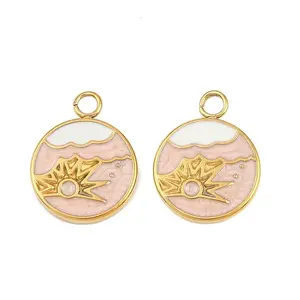 304 Stainless Steel with Enamel Pendants