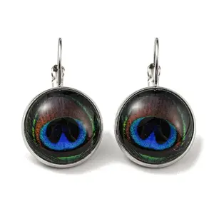 Eye Glass Leverback Earrings with Brass Earring Pins