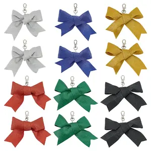 12Pcs 6 Colors Polyester Bowknot Pendant Decoration