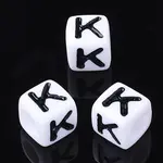 Acrylic Horizontal Hole Letter Beads